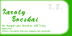 karoly bocskai business card